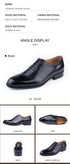 Men's Leather Casual Oxford Shoes Comfortable Lace-Up Business Footwear